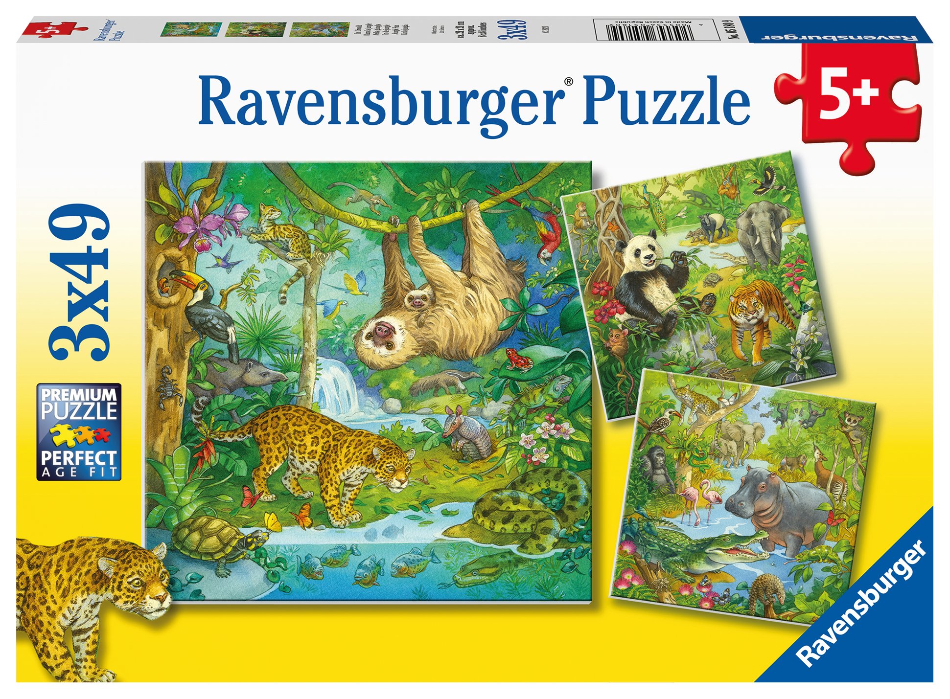 Ravensburger pusle 3x49 tk Džungli lõbu Paatidest laevadeni