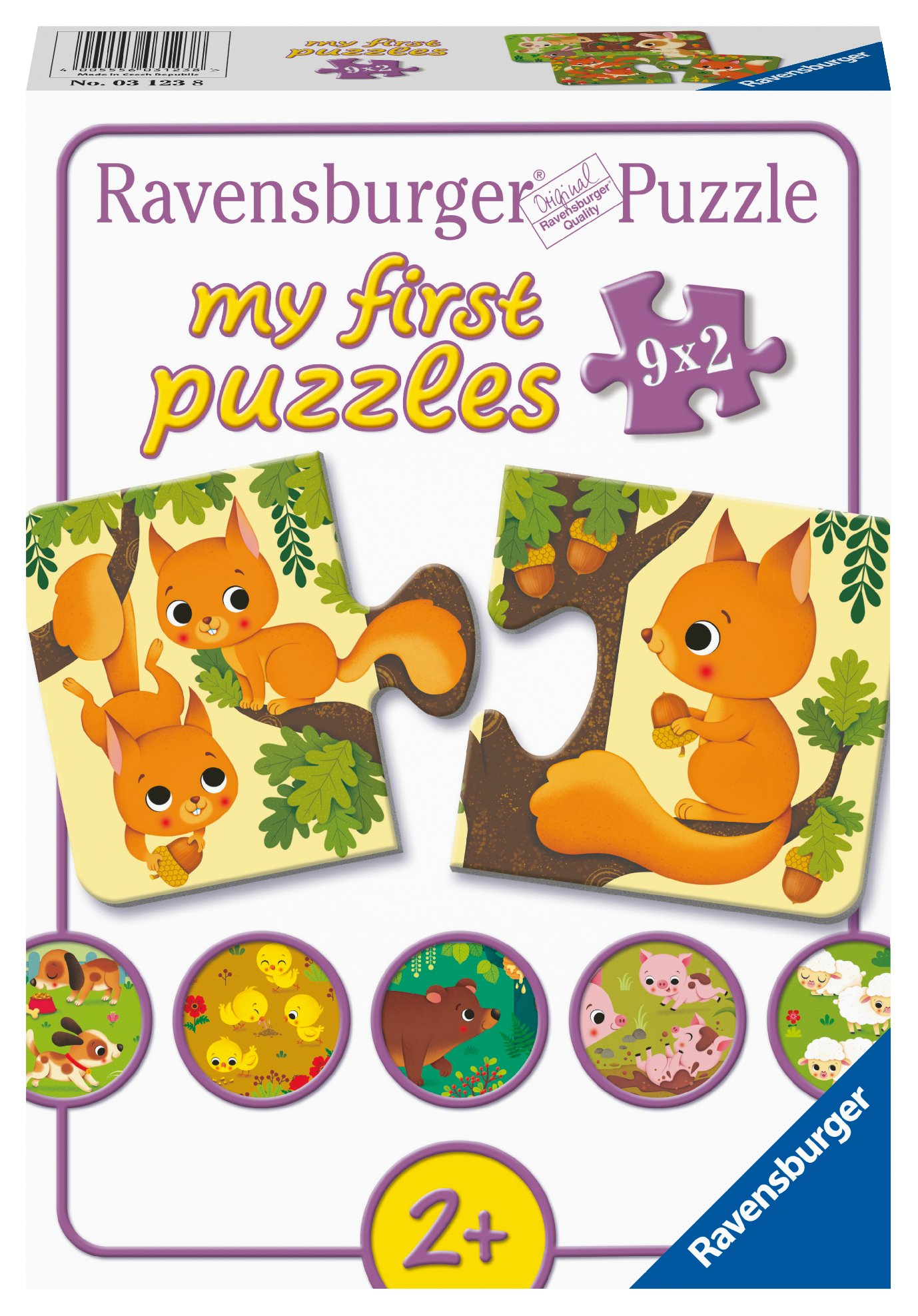 Ravensburger minu esimene pusle 9x2 tk Loomad Väikelaste lemmikpusle!