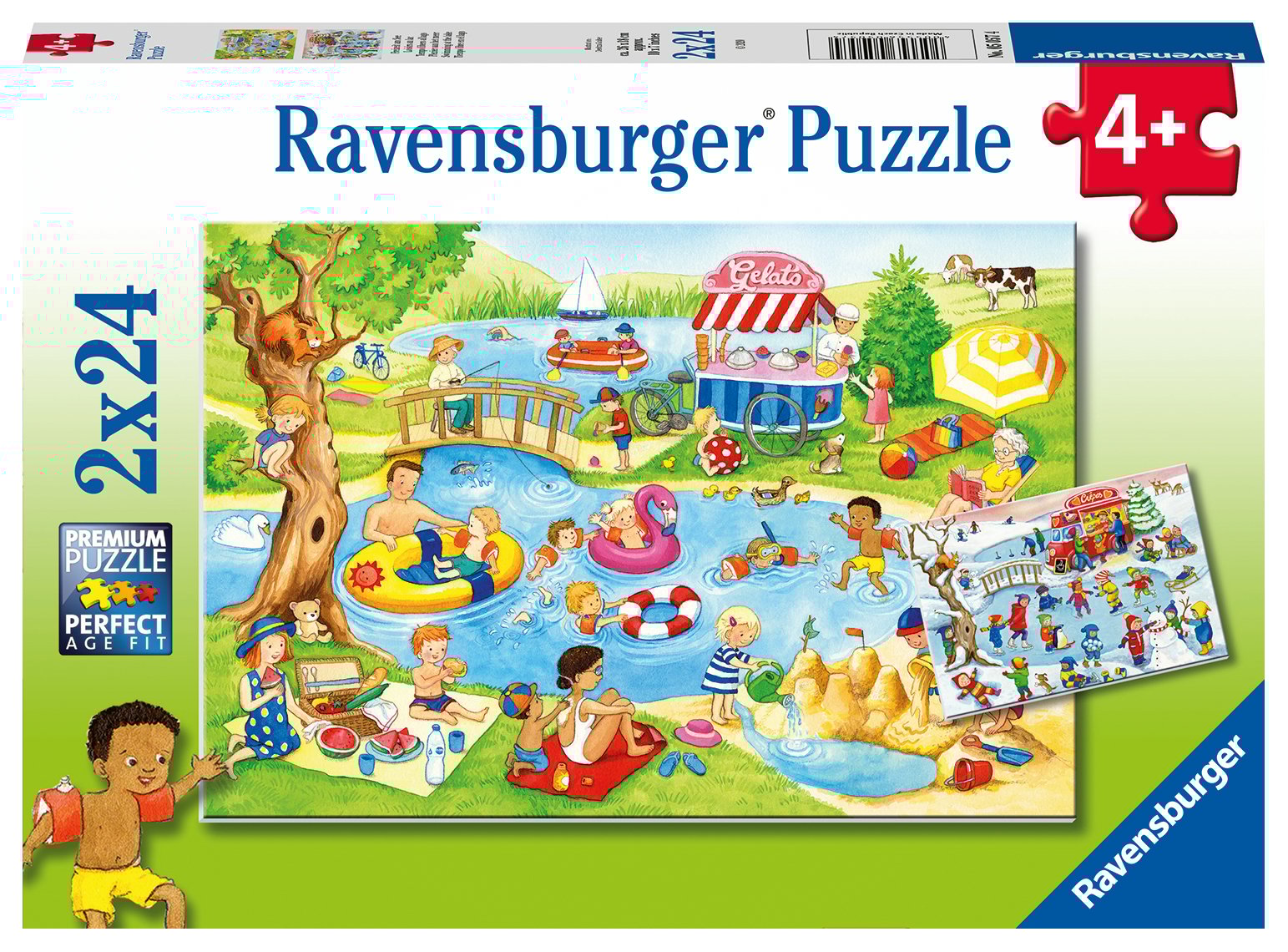 Ravensburger pusle  2x24 tk Järves ujumas Paatidest laevadeni