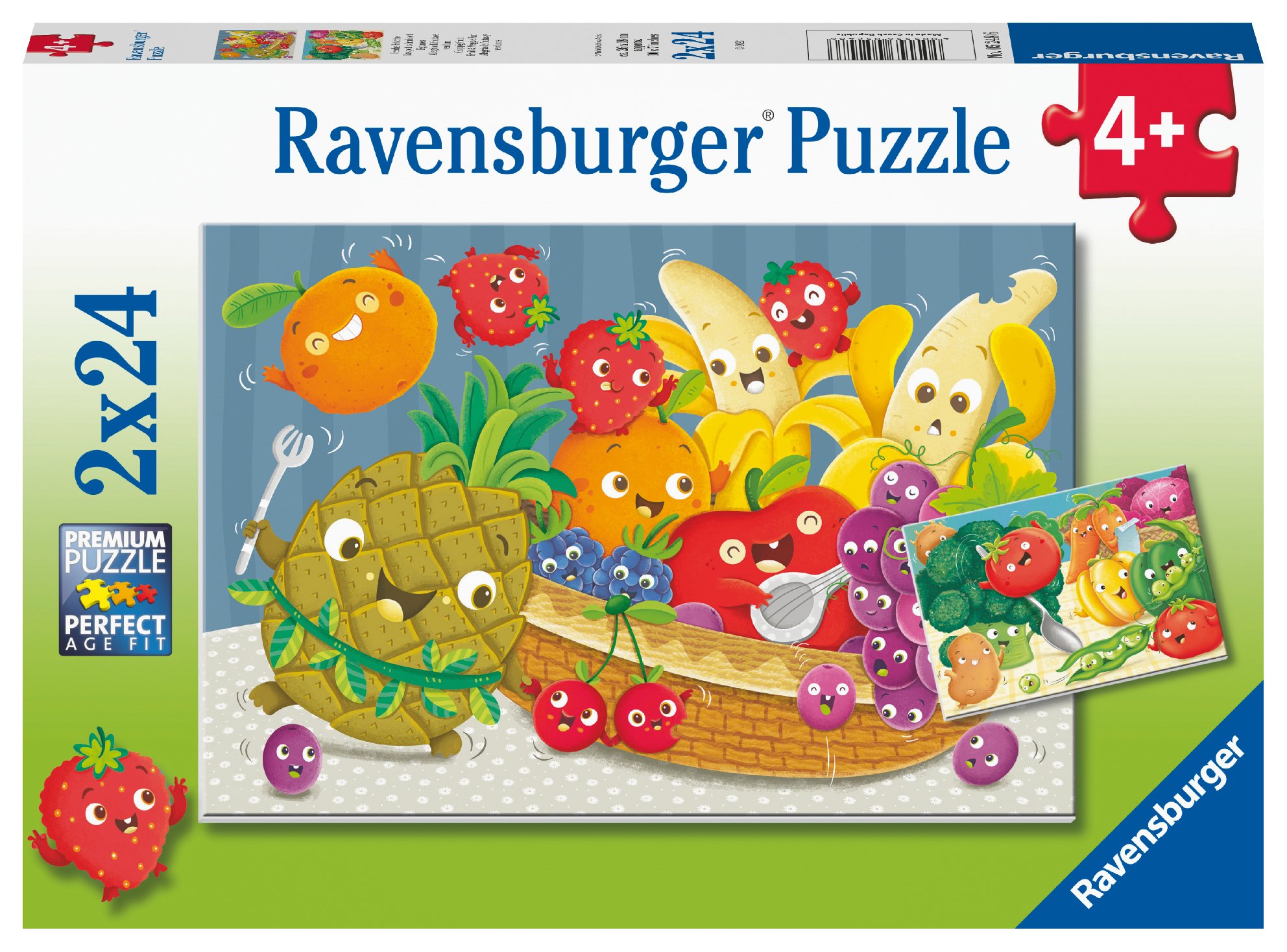 Ravensburger pusle 2x24 tk Värsked puu-ja juurviljad Paatidest laevadeni