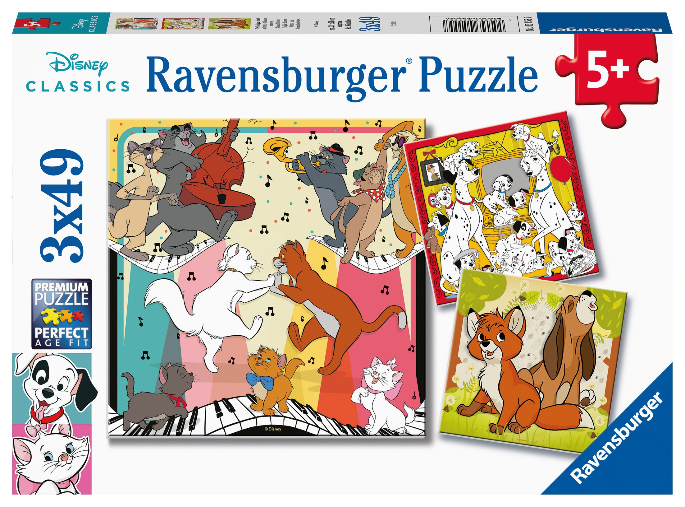 Ravensburger pusle 3x49 tk Disney tegelased Paatidest laevadeni