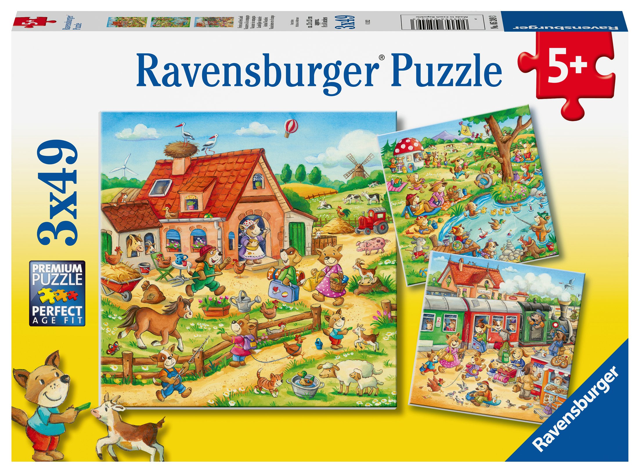 Ravensburger pusle 3x49 tk Puhkus maal Paatidest laevadeni