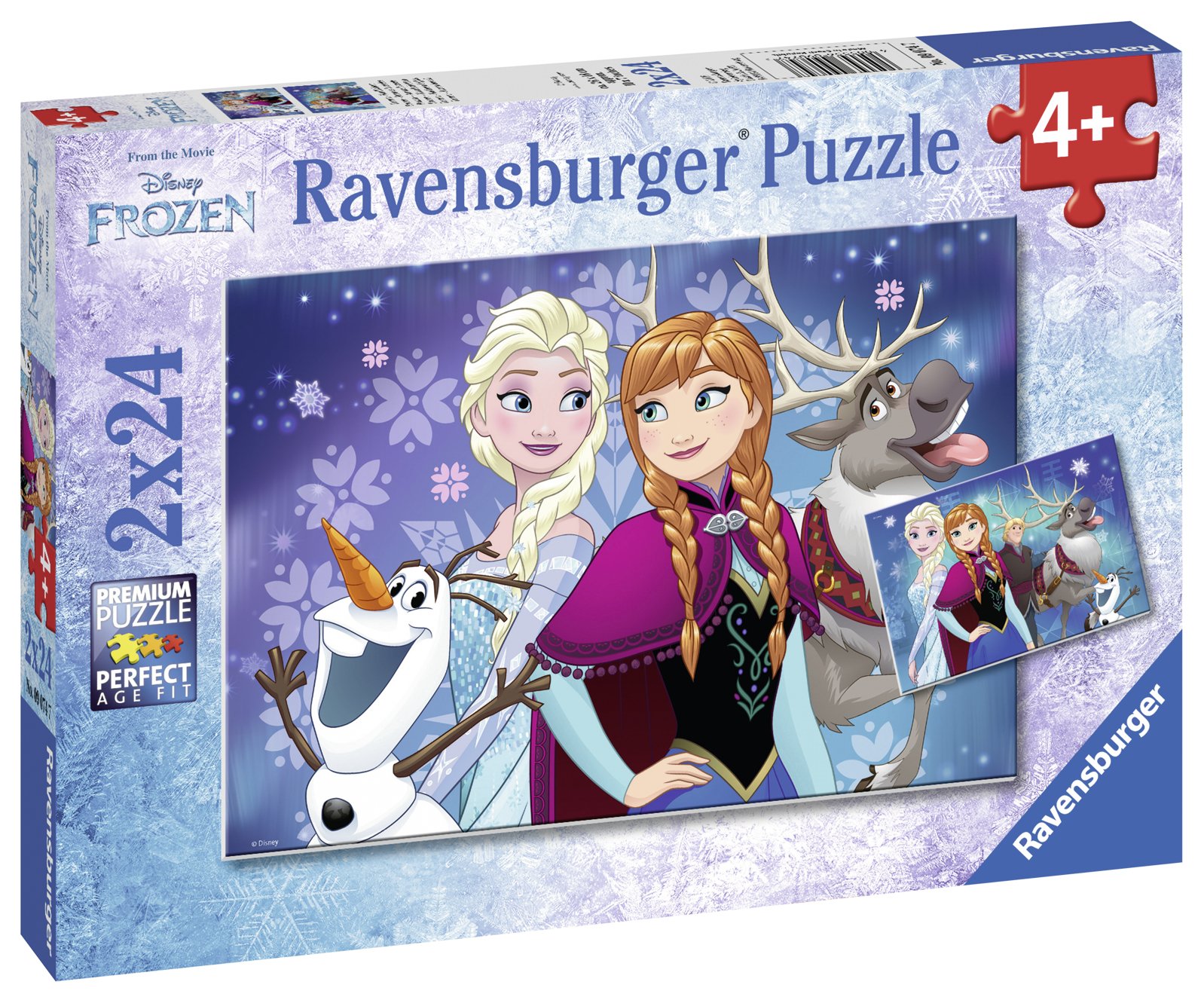 Ravensburger pusle 2x24 tk Lumekuninganna / Frozen - Anna ja Elsa sõbrad Paatidest laevadeni