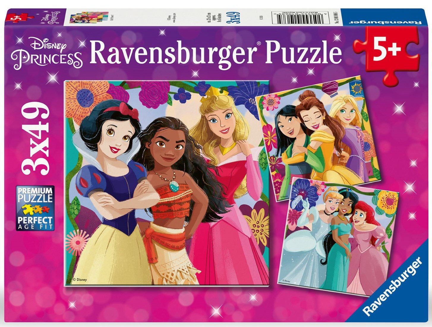 Ravensburger pusle 3x49 tk Disney printsessid Paatidest laevadeni