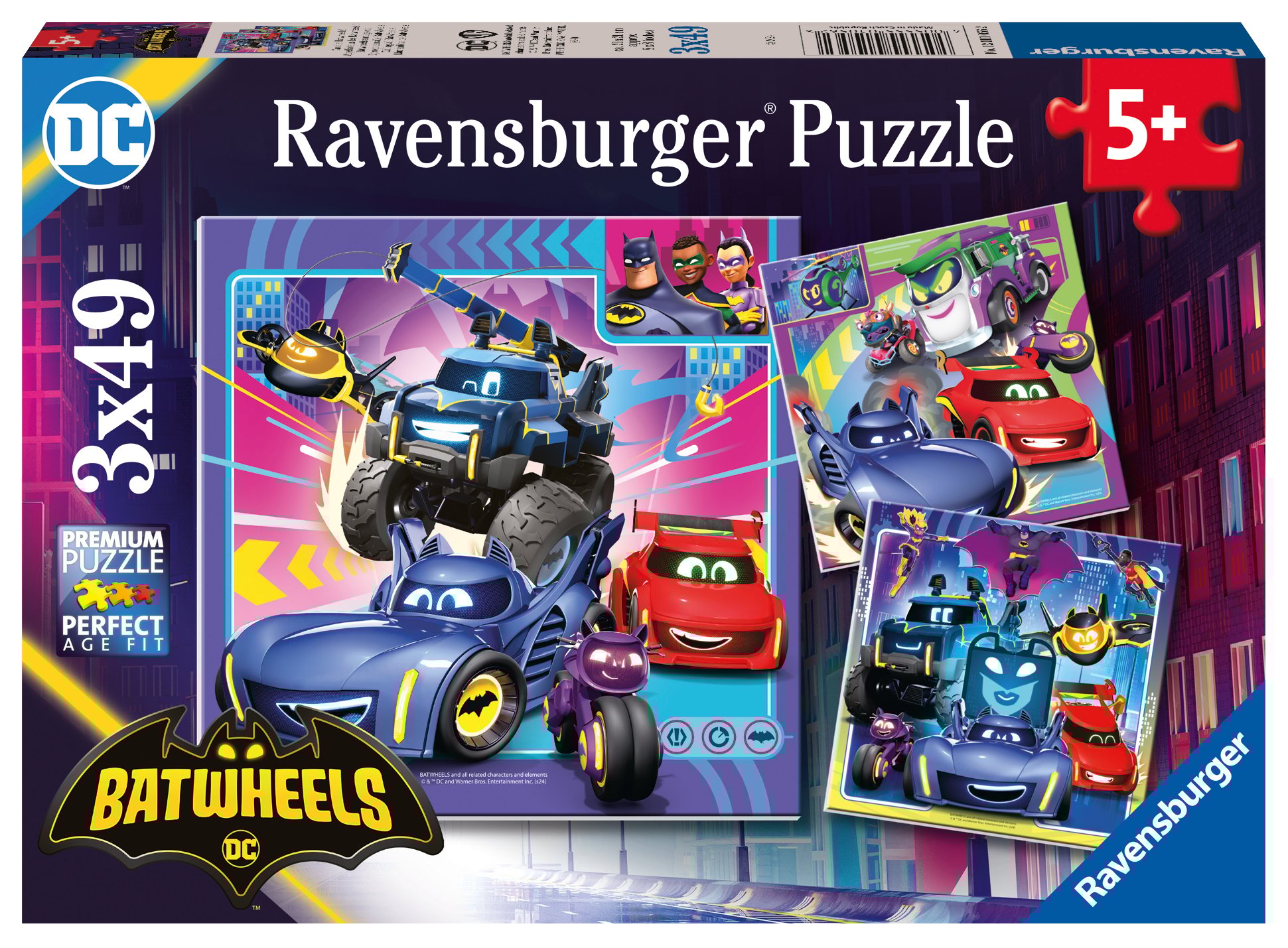 Ravensburger pusle 3x49 tk Batwheels tegelased Paatidest laevadeni