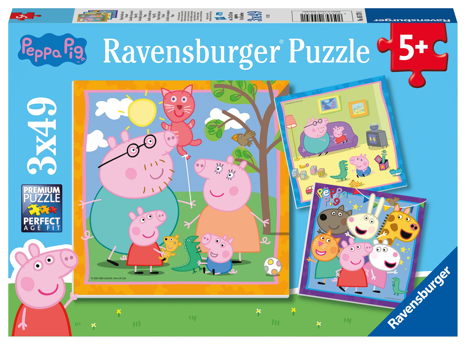 Ravensburger pusle 3x49 tk Peppa Pig Paatidest laevadeni