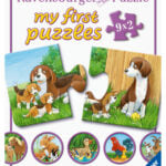 Ravensburger minu esimene pusle 9x2 tk Taluloomad Väikelaste lemmikpusle!