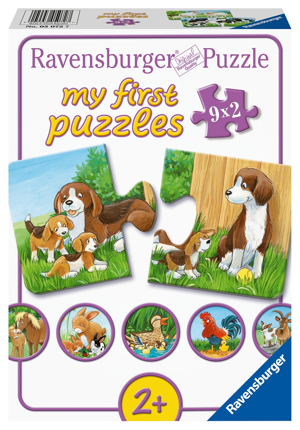 Ravensburger minu esimene pusle 9x2 tk Taluloomad Väikelaste lemmikpusle!