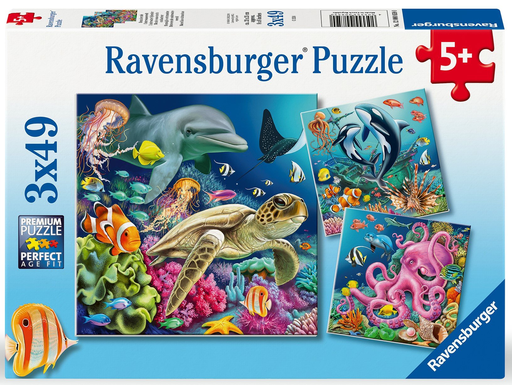 Ravensburger pusle 3x49 tk Mereloomad Paatidest laevadeni