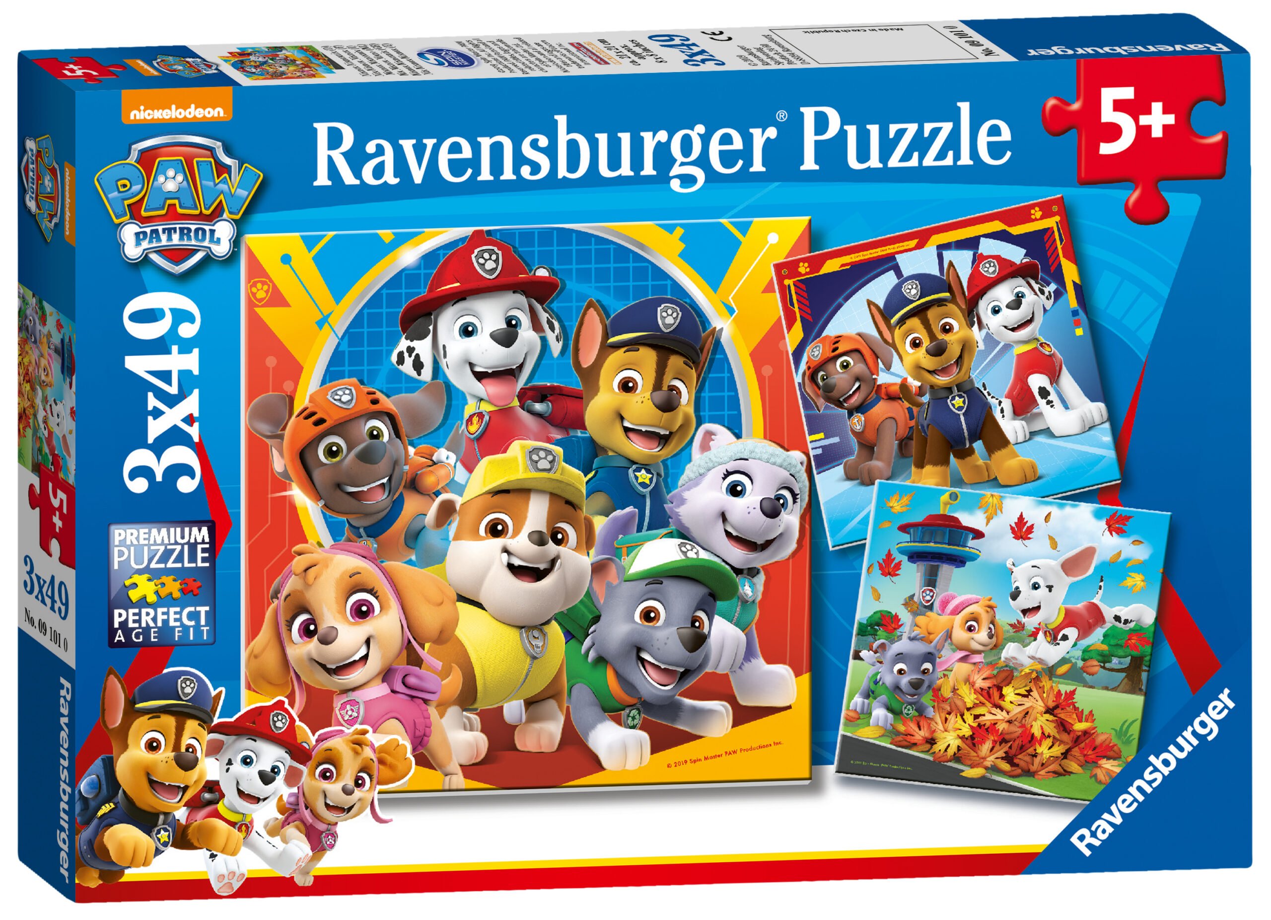 Ravensburger pusle 3x49 tk Käpapatrull Sõbrad koos Paatidest laevadeni