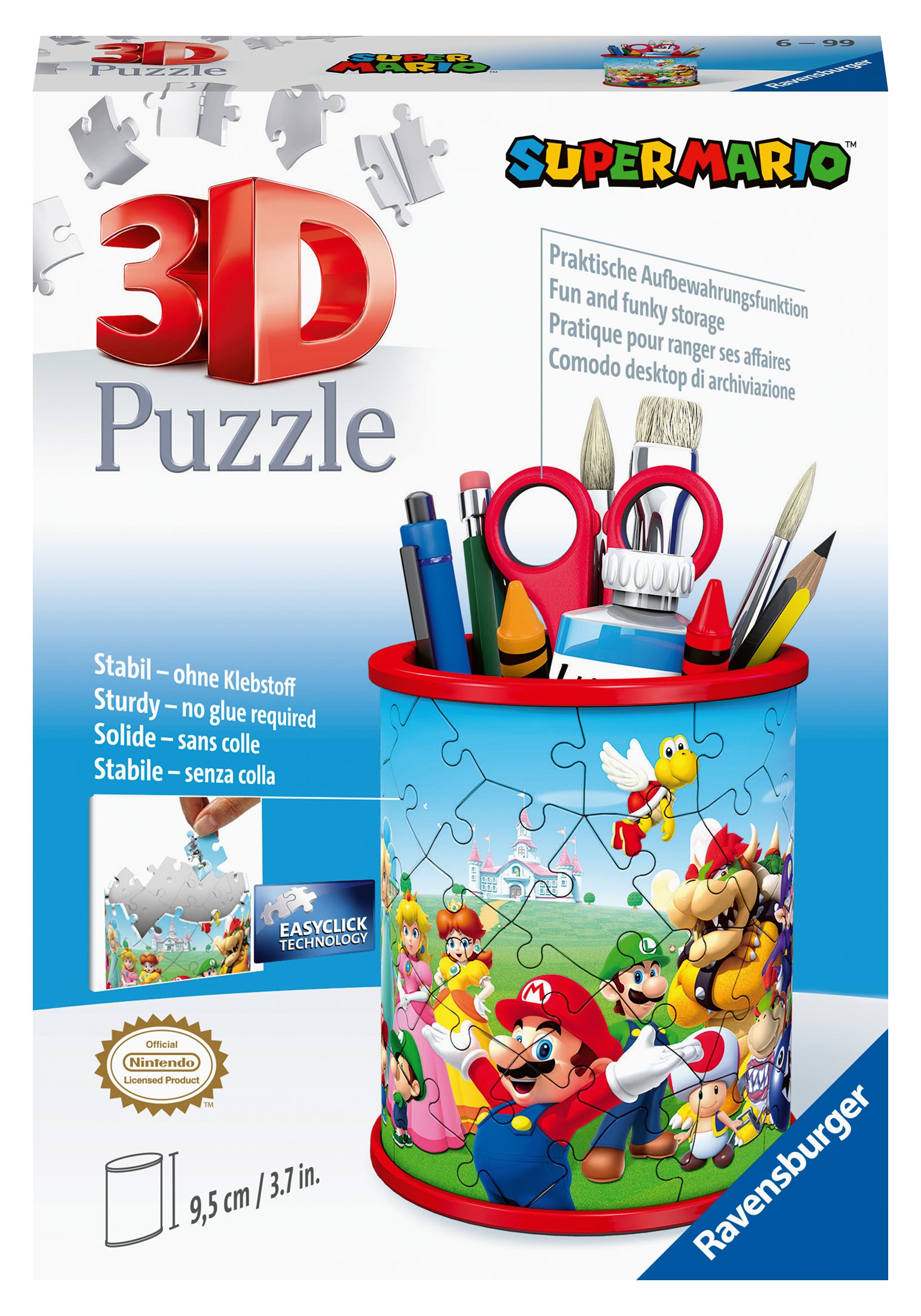 Ravensburger 3D pusle pliiatsitops Super Mario Ravensburgeri kvaliteetsed 3D pusled