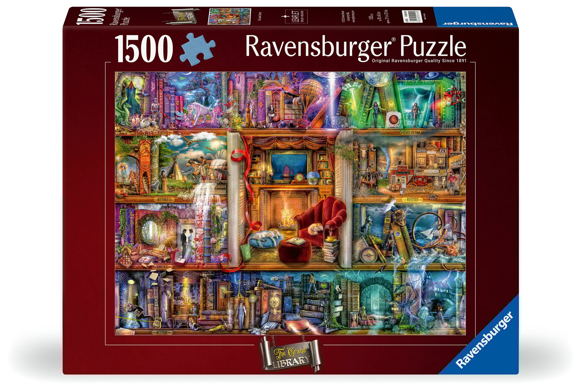 Ravensburger pusle 1500 tk Suur raamatukogu Pusle pakub  lõõgastust