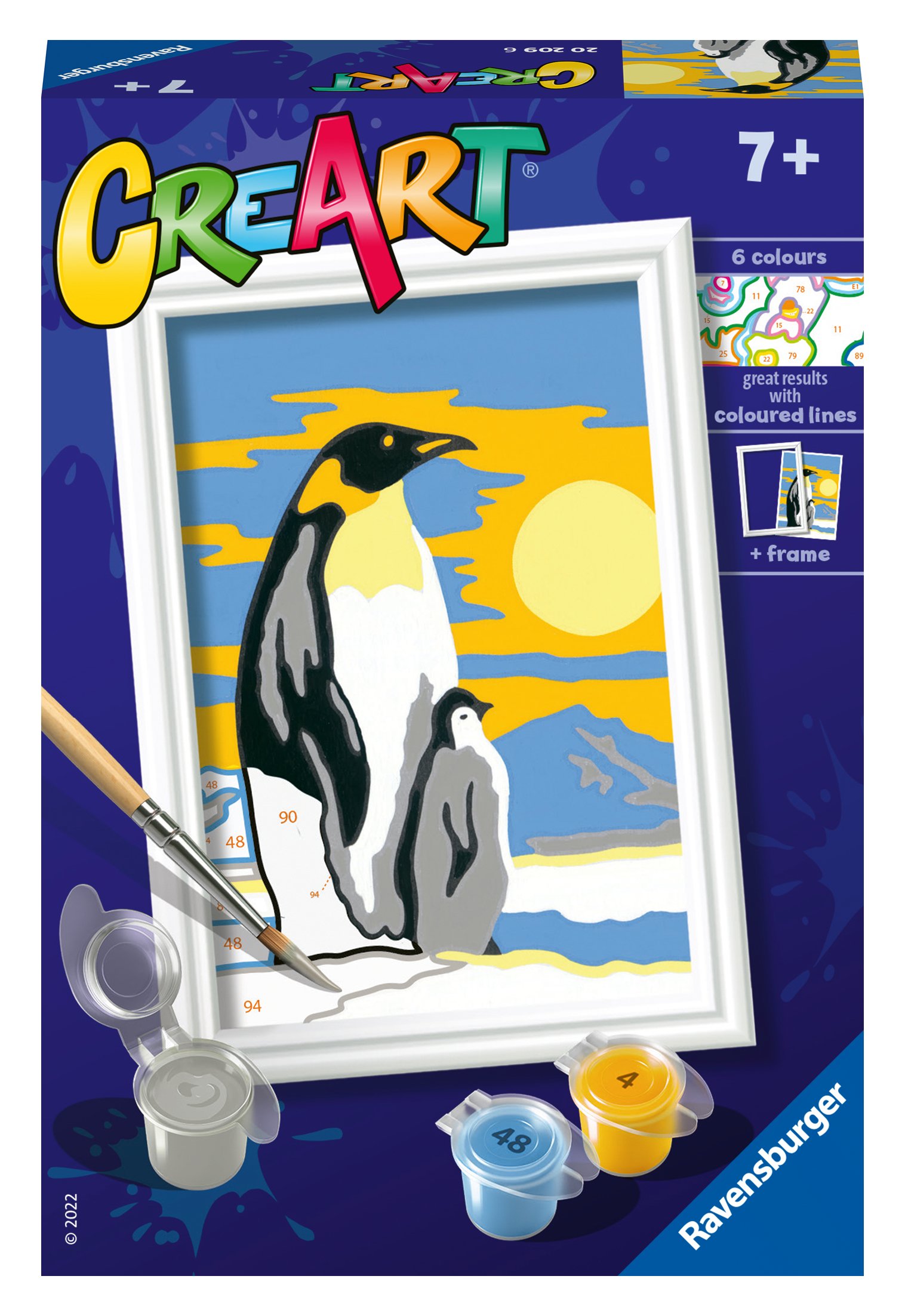 Ravensburger maalimine numbrite järgi Pingviini pere Numbrite järgi maalimine on tore käeline tegevus nii suurtele kui väikestele kunstisõpradele!