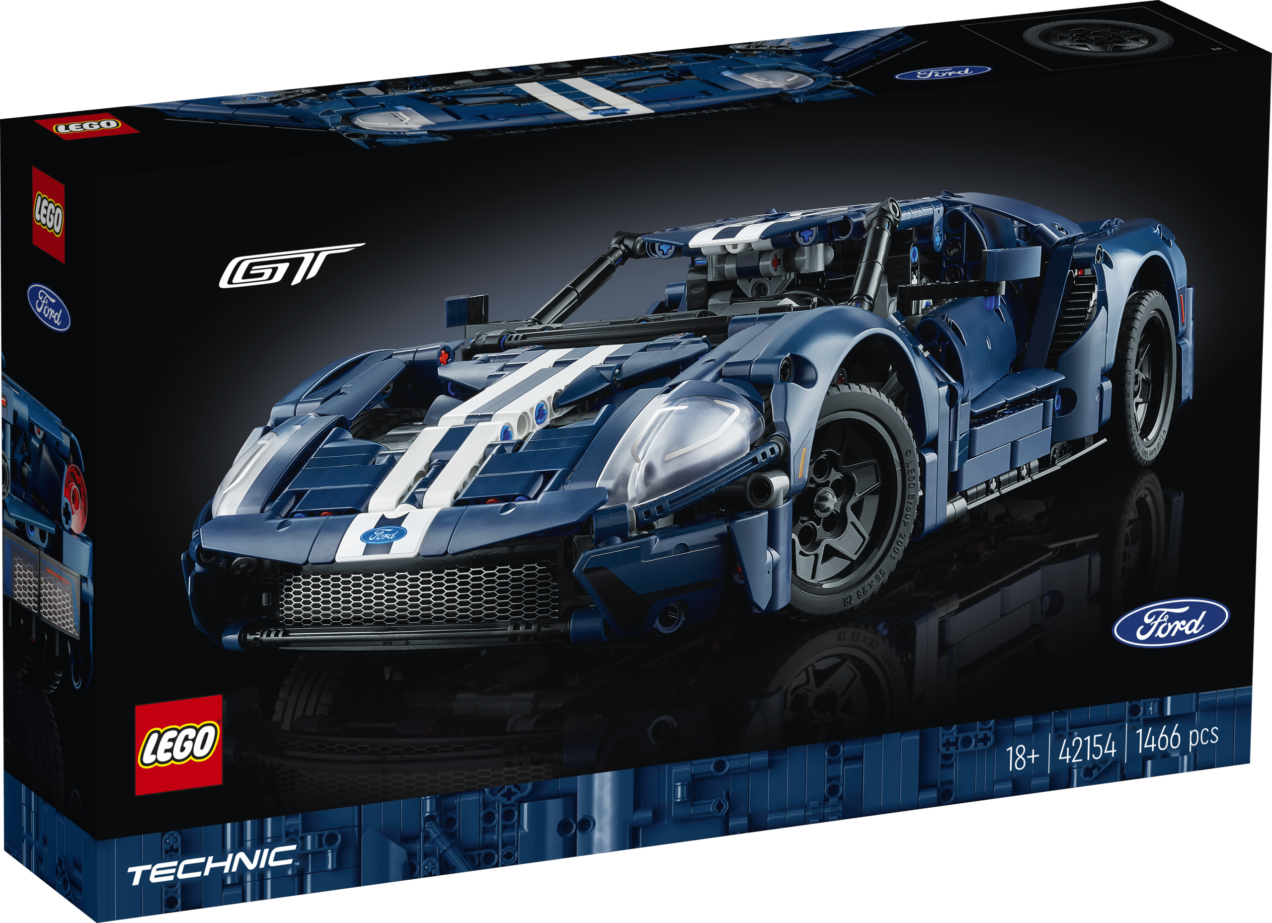 LEGO Technic 2022 Ford GT Nauditav ehituselamus täiskasvanutele ning võimalus panna kokku kõik selle 1:12 mõõtkavas LEGO® Technic 2022 Ford GT mudeli üksikasjad