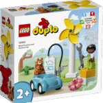 LEGO DUPLO Tuuleturbiin ja elektriauto Tutvusta eelkooliealistele lastele jätkusuutliku elulaadiga maailma selle haridusliku mänguasja abil