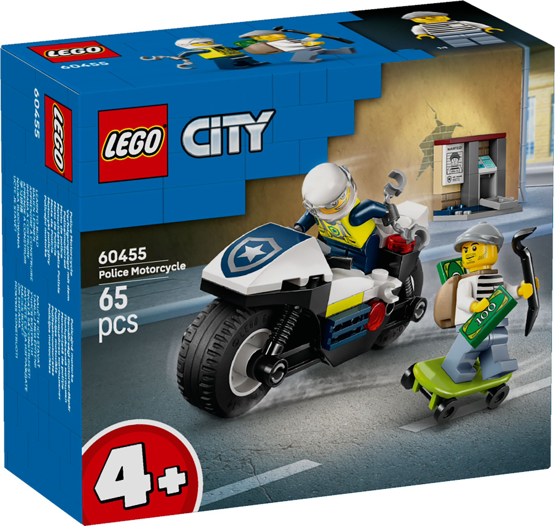 LEGO City Politseimootorratta tagaajamine Üllata oma väikest kangelast selle LEGO® City mängukomplektiga