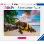 Ravensburger pusle 1000 tk: kaunid saared Seišellid Suurepärane kingitus - puslede kokkupanek on tore ja lõbus tegevus