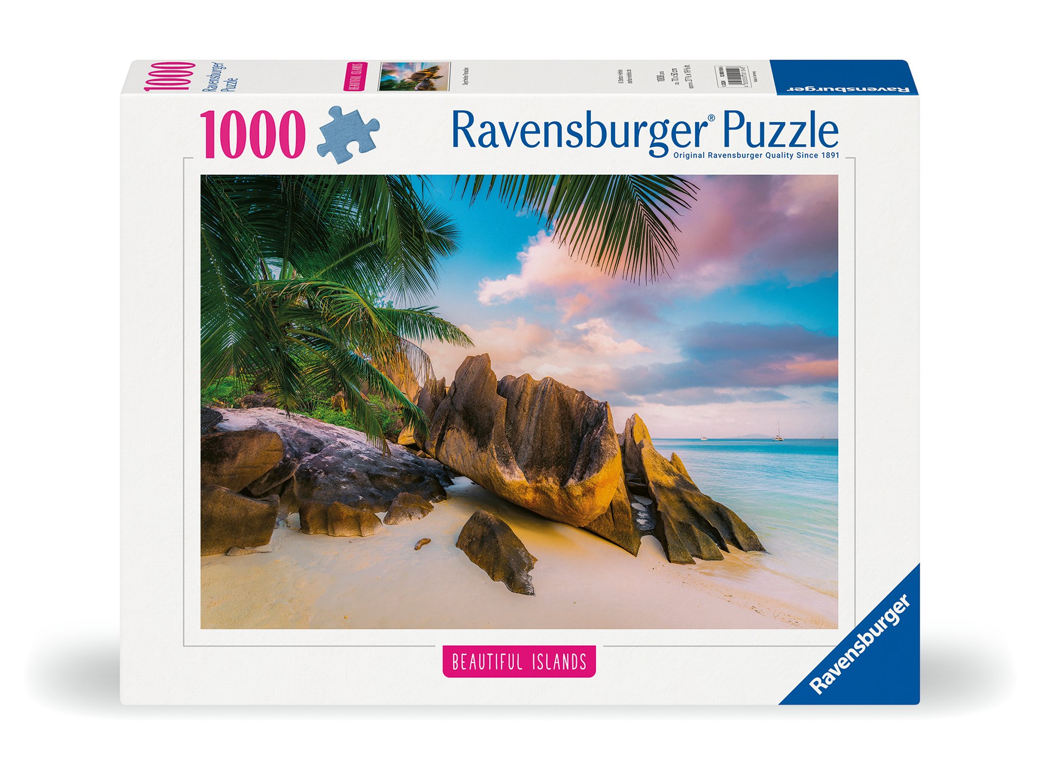 Ravensburger pusle 1000 tk: kaunid saared Seišellid Suurepärane kingitus - puslede kokkupanek on tore ja lõbus tegevus