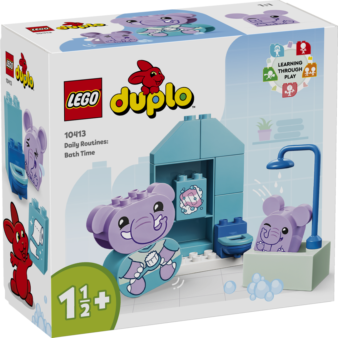 LEGO DUPLO Päevarutiinid: Vanniskäik Väikelastele mõeldud loomade mänguasi LEGO® DUPLO® Minu esimesed päevarutiinid: vanniskäik õpetab väikelastele hügieeni