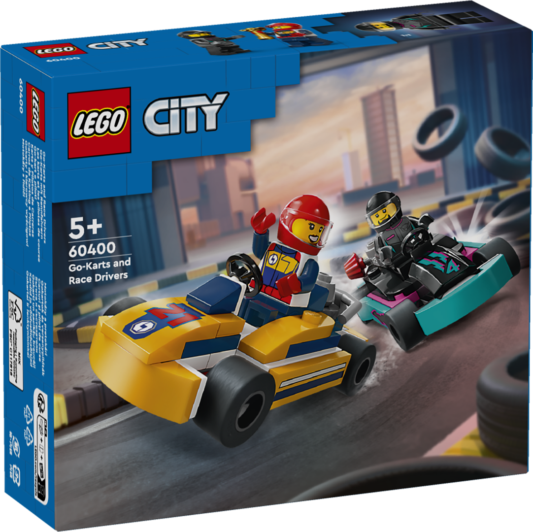 LEGO City Kardid ja võidusõidusõitjad Lapsed naudivad praktilist sõidutegevust ja korraldavad oma eepilisi võistlusi selle lõbusa mängukomplektiga