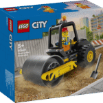 LEGO City Teerull Veoautode ja ehitusmänguasjade fännidele meeldib see teerull oma suurte robustsete rehvide ja suure läikiva rulli ning töölise minifiguuriga.