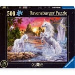 Ravensburger pimedas helendav pusle 500 tk: ükssarvikud jõe ääres Suurepärane kingitus - puslede kokkupanek on tore ja lõbus tegevus