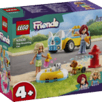 LEGO Friends Koerahooldusauto LEGO Friends Koerahooldusauto ehitusmänguasjaga lastele on kaasas kaks mininukku ja kaks koerafiguuri loovmänguks.