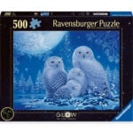Ravensburger pimedas helendav pusle 500 tk: öökullid kuuvalgel Suurepärane kingitus - puslede kokkupanek on tore ja lõbus tegevus