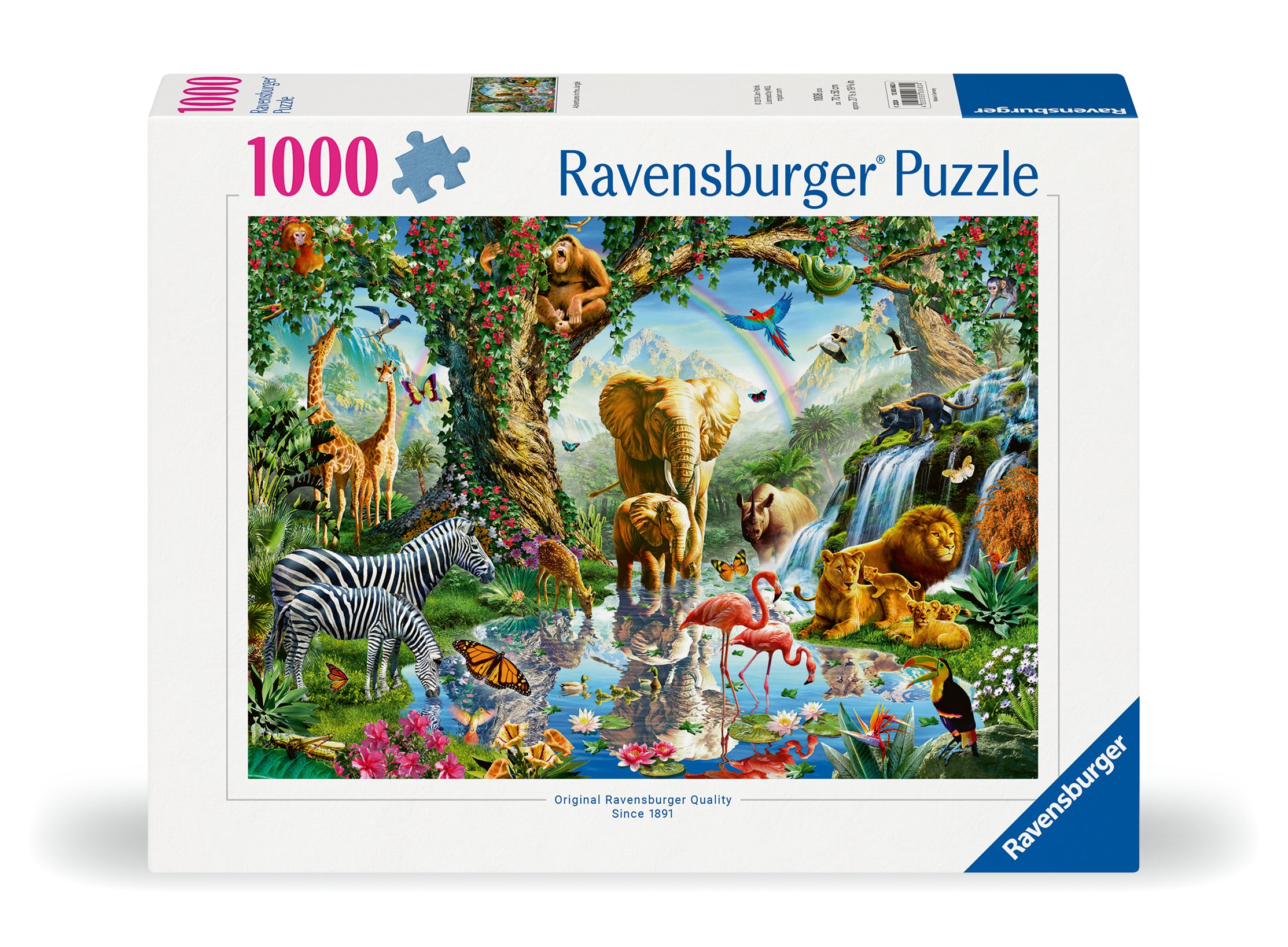 Ravensburger pusle 1000 tk: seiklused džunglis Suurepärane kingitus - puslede kokkupanek on tore ja lõbus tegevus
