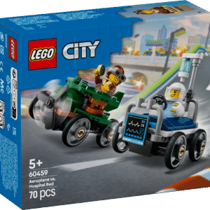 Selle LEGO City Lennuk vs haiglavoodi võidusõiduautode komplektiga