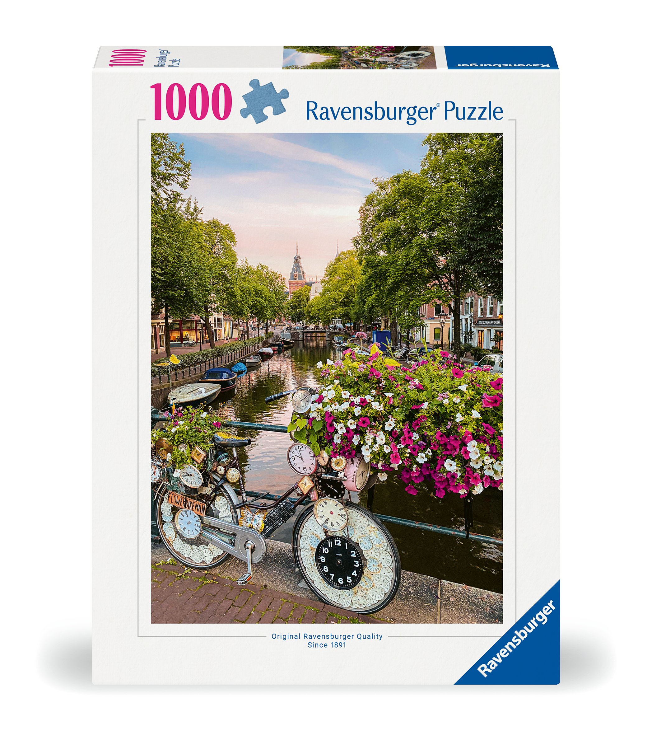 Ravensburger pusle 1000 tk: jalgratas Amsterdamis Suurepärane kingitus - puslede kokkupanek on tore ja lõbus tegevus