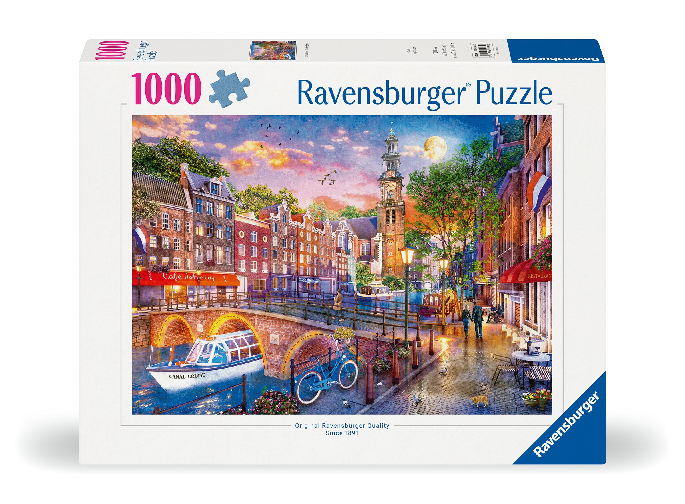 Ravensburger pusle 1000 tk: Amsterdam Suurepärane kingitus - puslede kokkupanek on tore ja lõbus tegevus