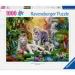 Ravensburger pusle 1000 tk: Valge tiigri perekond Suurepärane kingitus - puslede kokkupanek on tore ja lõbus tegevus