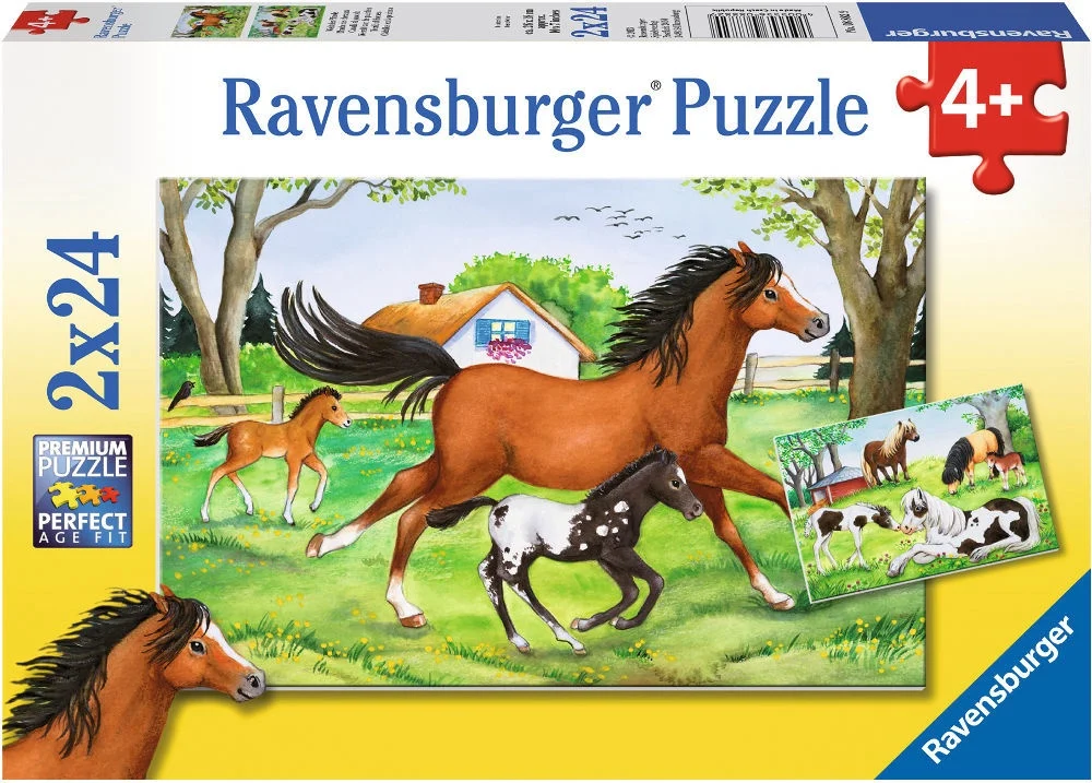 Ravensburger pusle 2x24 tk Hobuste maailm Paatidest laevadeni