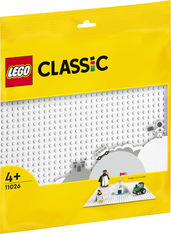 Nupsuline (32x32) LEGO Classic valge alusplaat annab LEGO® fännidele ruumika pinna oma mudelite ehitamiseks