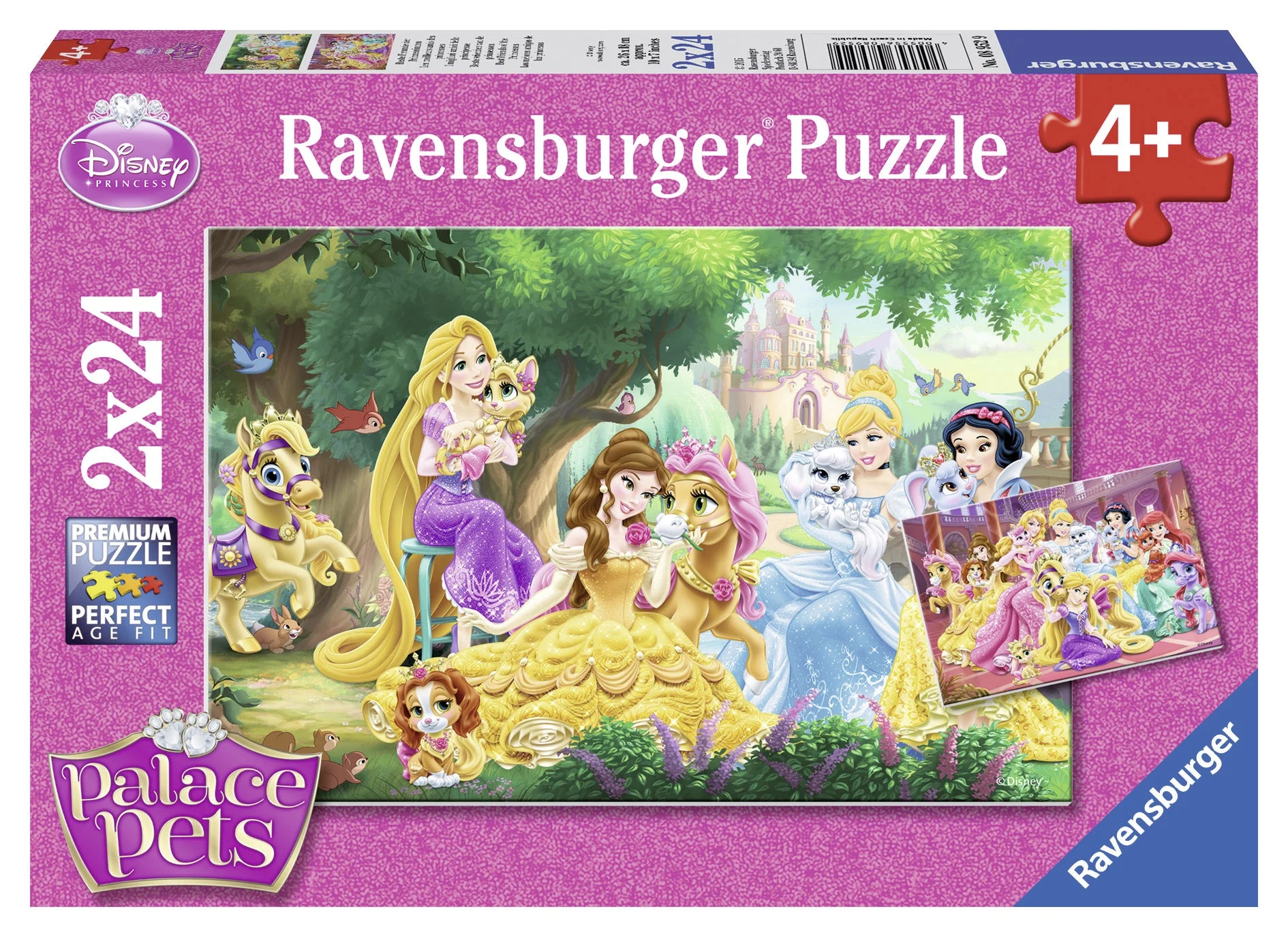 Ravensburger pusle 2x24 tk Printsesside parimad sõbrad Paatidest laevadeni