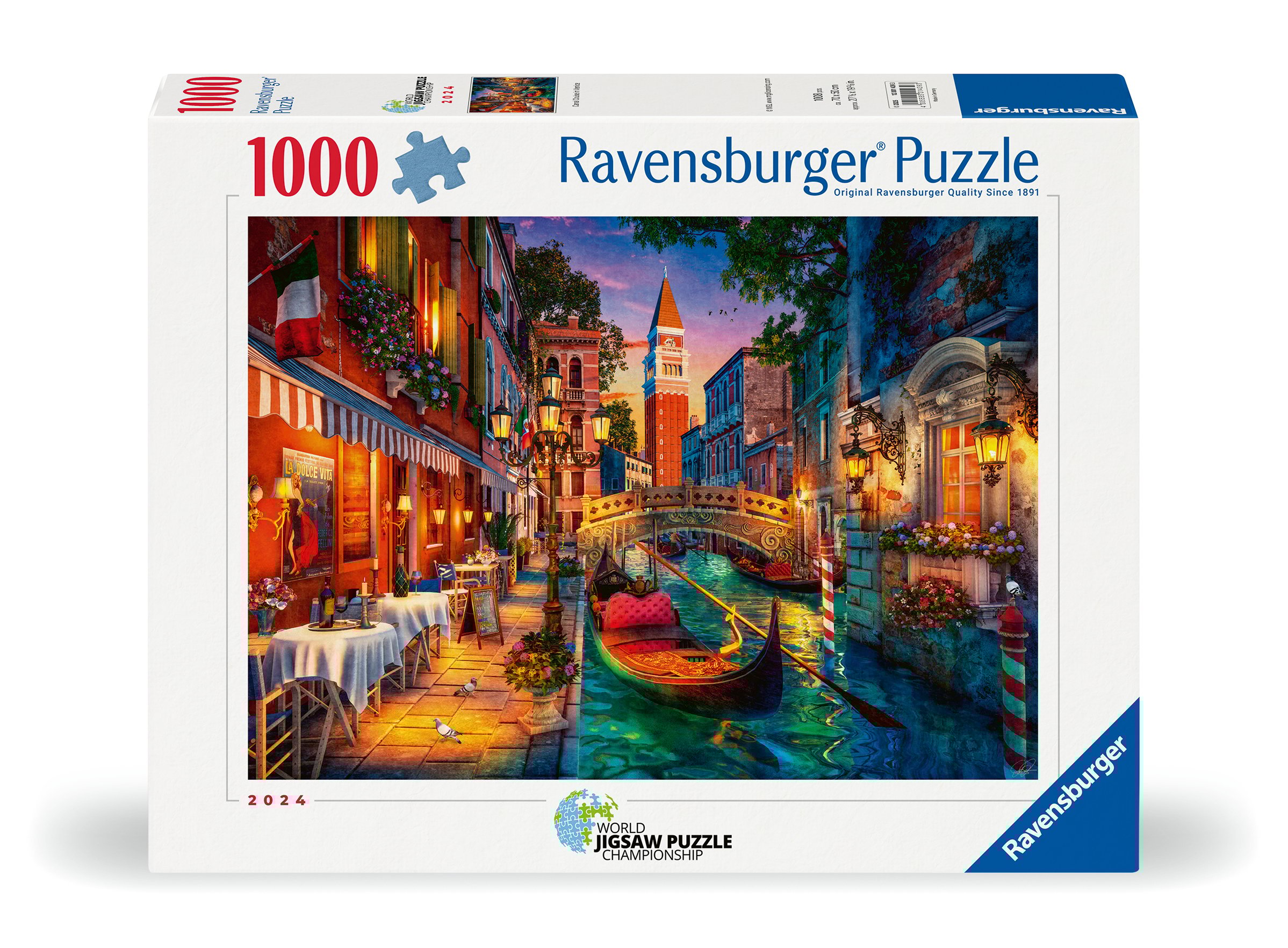 Ravensburger pusle 1000 tk: gondlisõit Veneetsias Suurepärane kingitus - puslede kokkupanek on tore ja lõbus tegevus