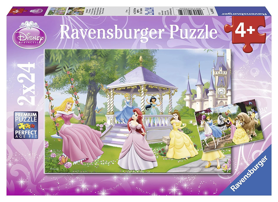 Ravensburger pusle 2x24 tk Disney Printsess Paatidest laevadeni