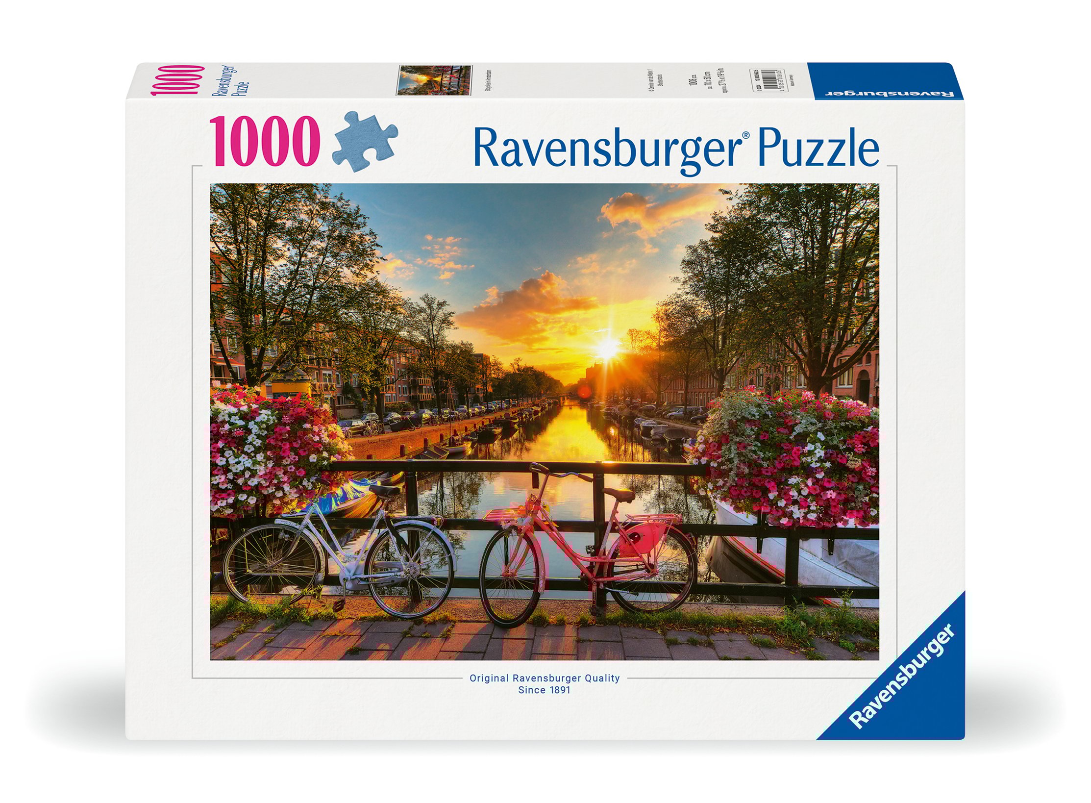 Ravensburger pusle 1000 tk Jalgrattad Amsterdamis Ravensburgeri esmaklassilise kvaliteediga pusled. Iga pusletükk on erinev