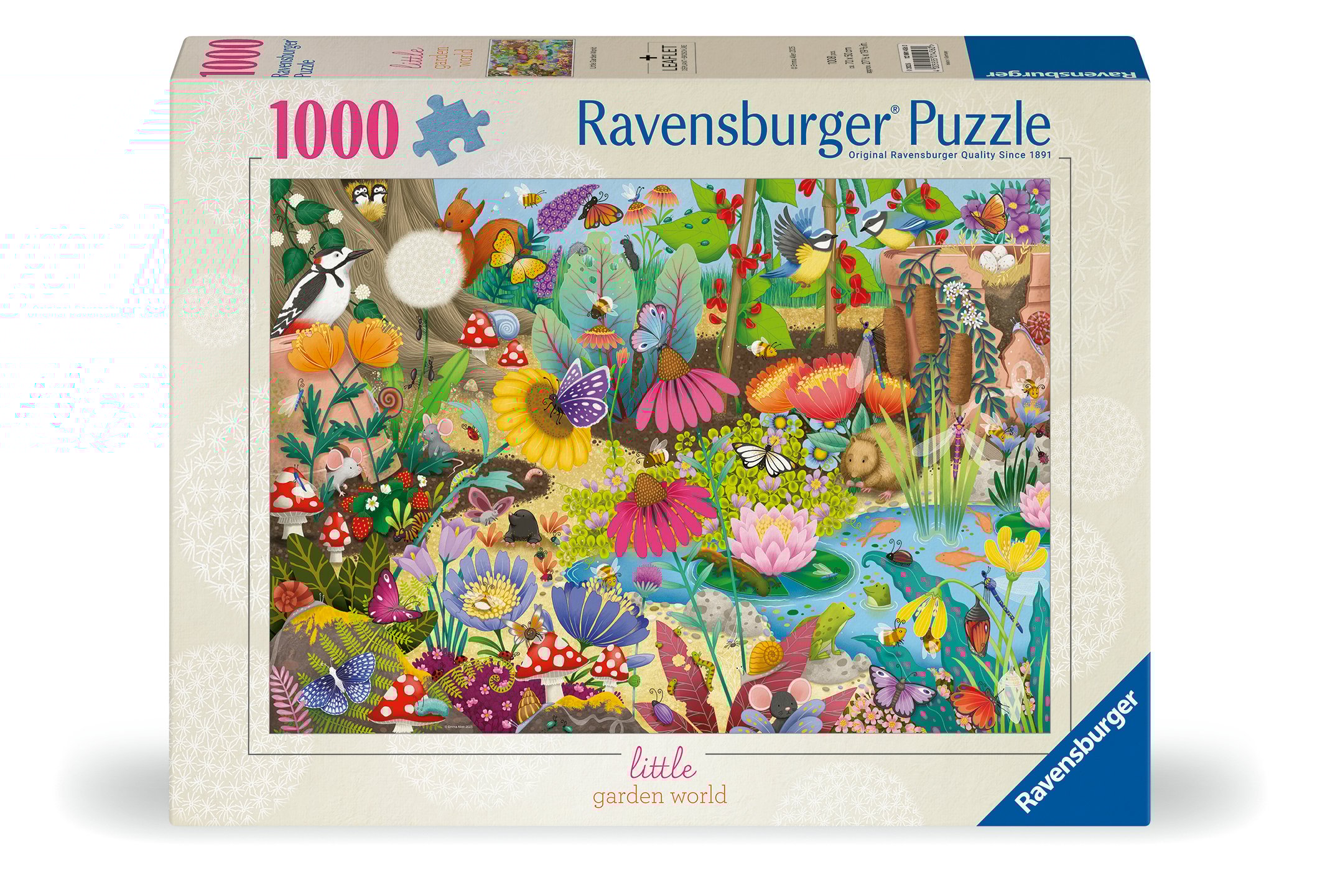 Ravensburger pusle 1000 tk: väike aed Suurepärane kingitus - puslede kokkupanek on tore ja lõbus tegevus