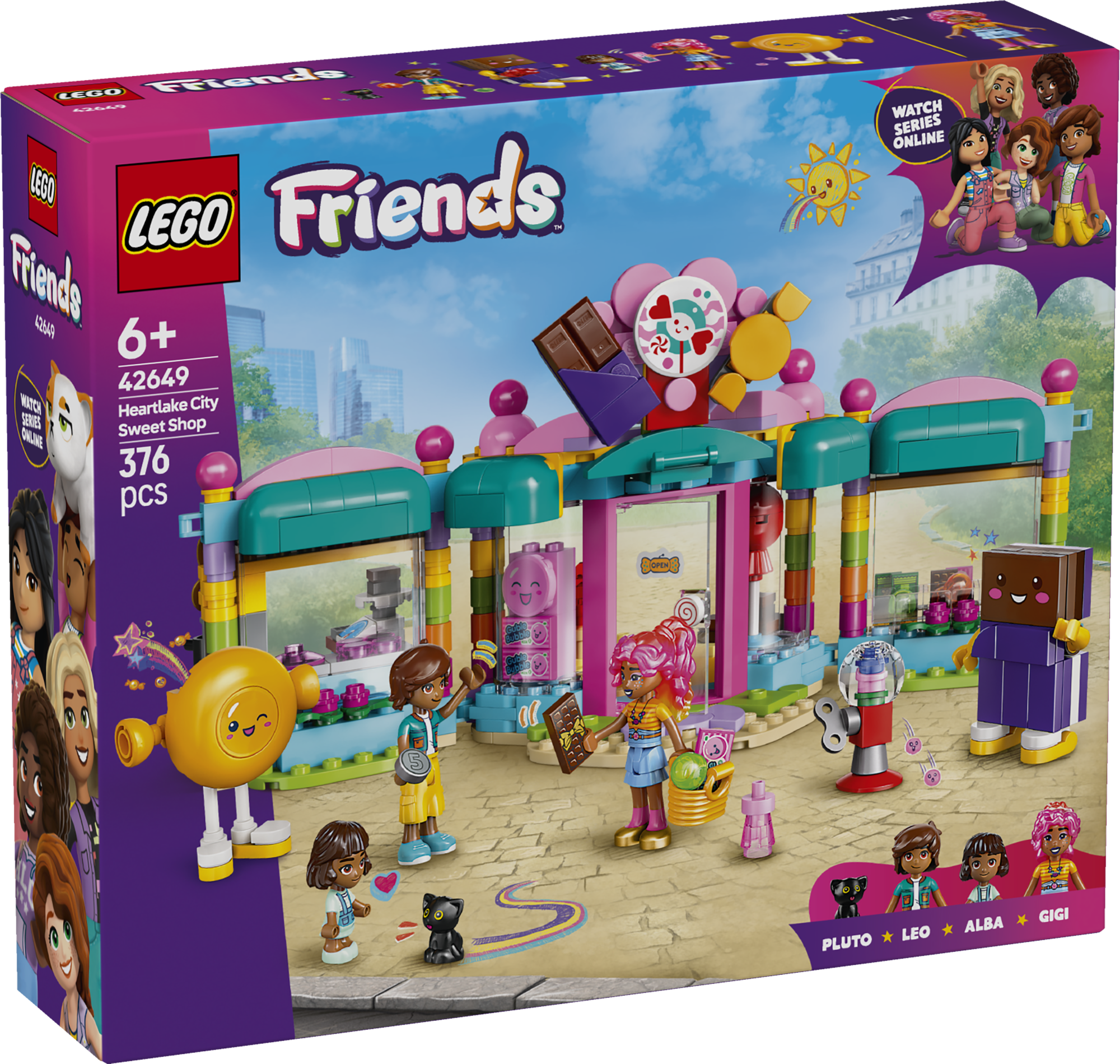 EGO Friends Heartlake City kommipood See sotsiaal-emotsionaalne mänguasi võimaldab lastel etendada külaskäiku kommipoodi. Komplektis on 3 tegelaskuju ja palju tarvikuid.