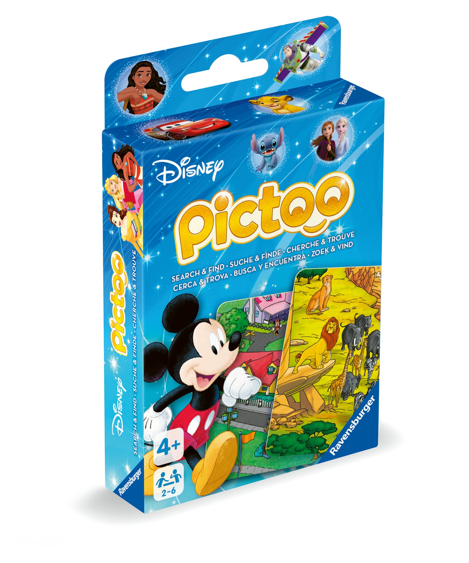 Ravensburger Pictoo kaardimäng: Disney Otsi ja leia! Pictoo – kiire tempoga kaardijaht!