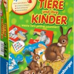 Ravensburger lauamäng Emad ja beebid "Millised loomad kuuluvad kokku?" interaktiivne ja hariv viis väikelastele loomade maailma tutvustamiseks ning nende mõistmise ja arengu toetamiseks.