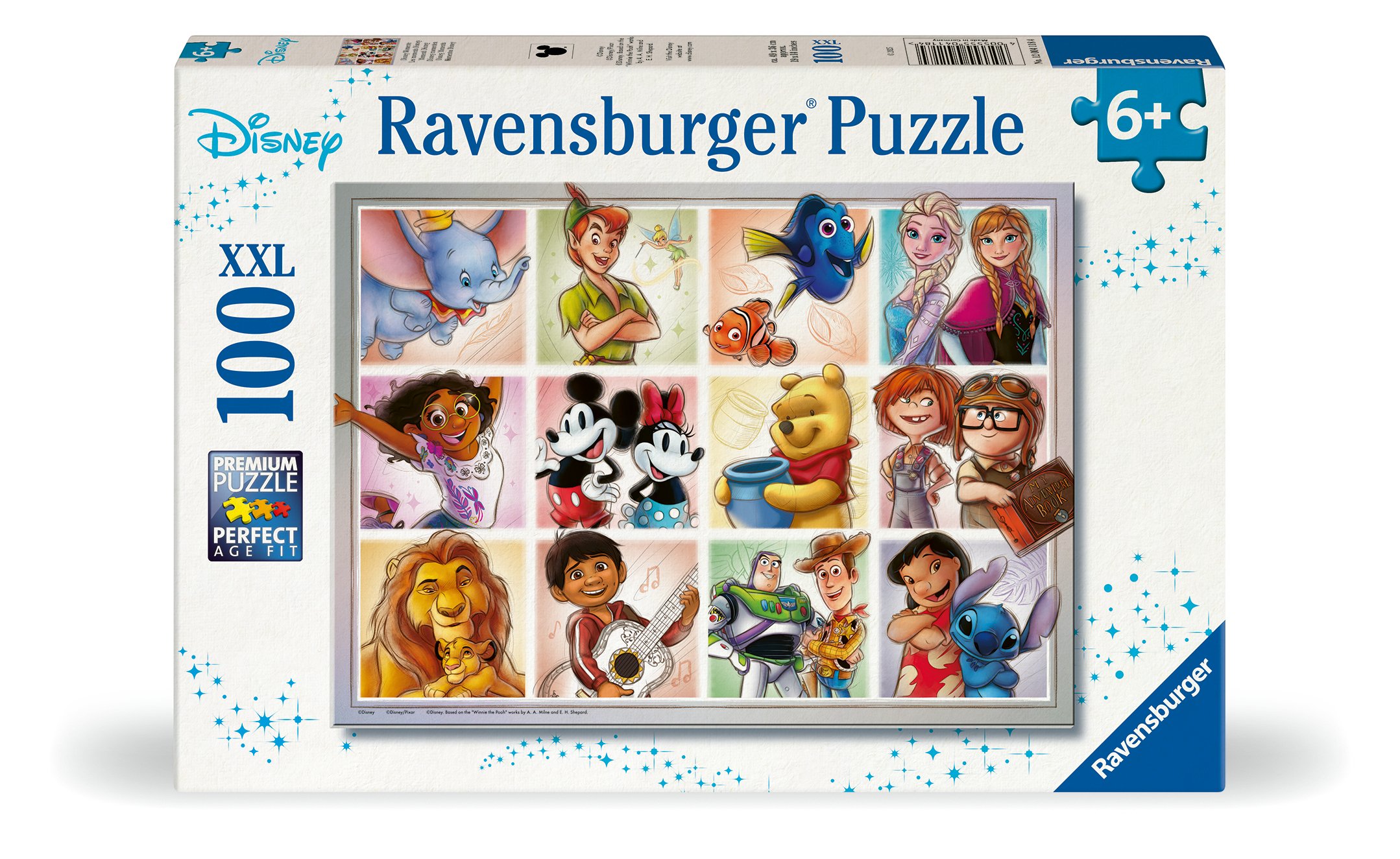 Ravensburger pusle 100 tk: tuntud Disney tegelased Paatidest laevadeni