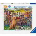 Ravensburger pusle 500 tk: armsad koerad aias Suurepärane kingitus - puslede kokkupanek on tore ja lõbus tegevus