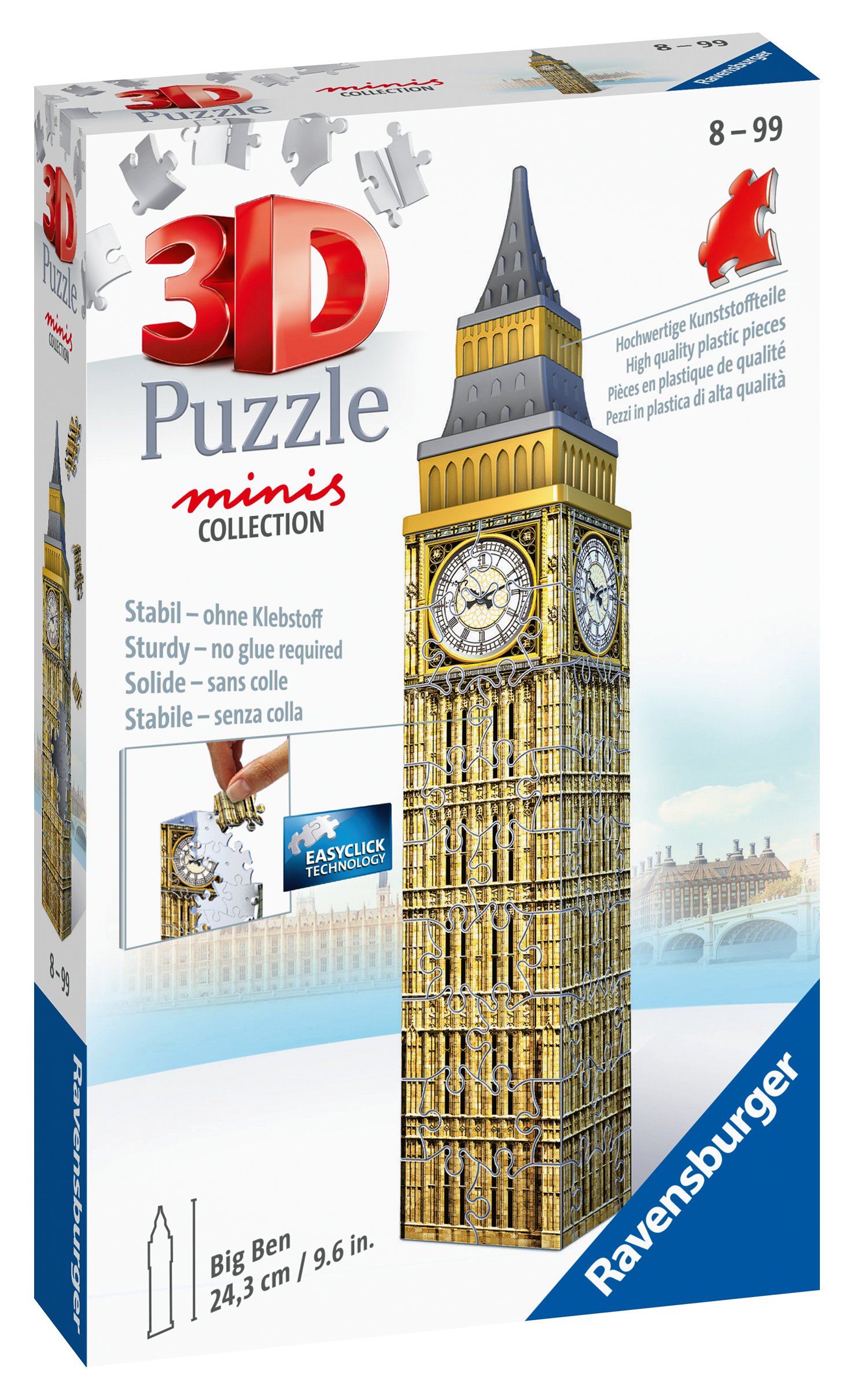 Ravensburger 3D minipusle 60 tk Big Ben Ravensburgeri kvaliteetsed 3D pusled