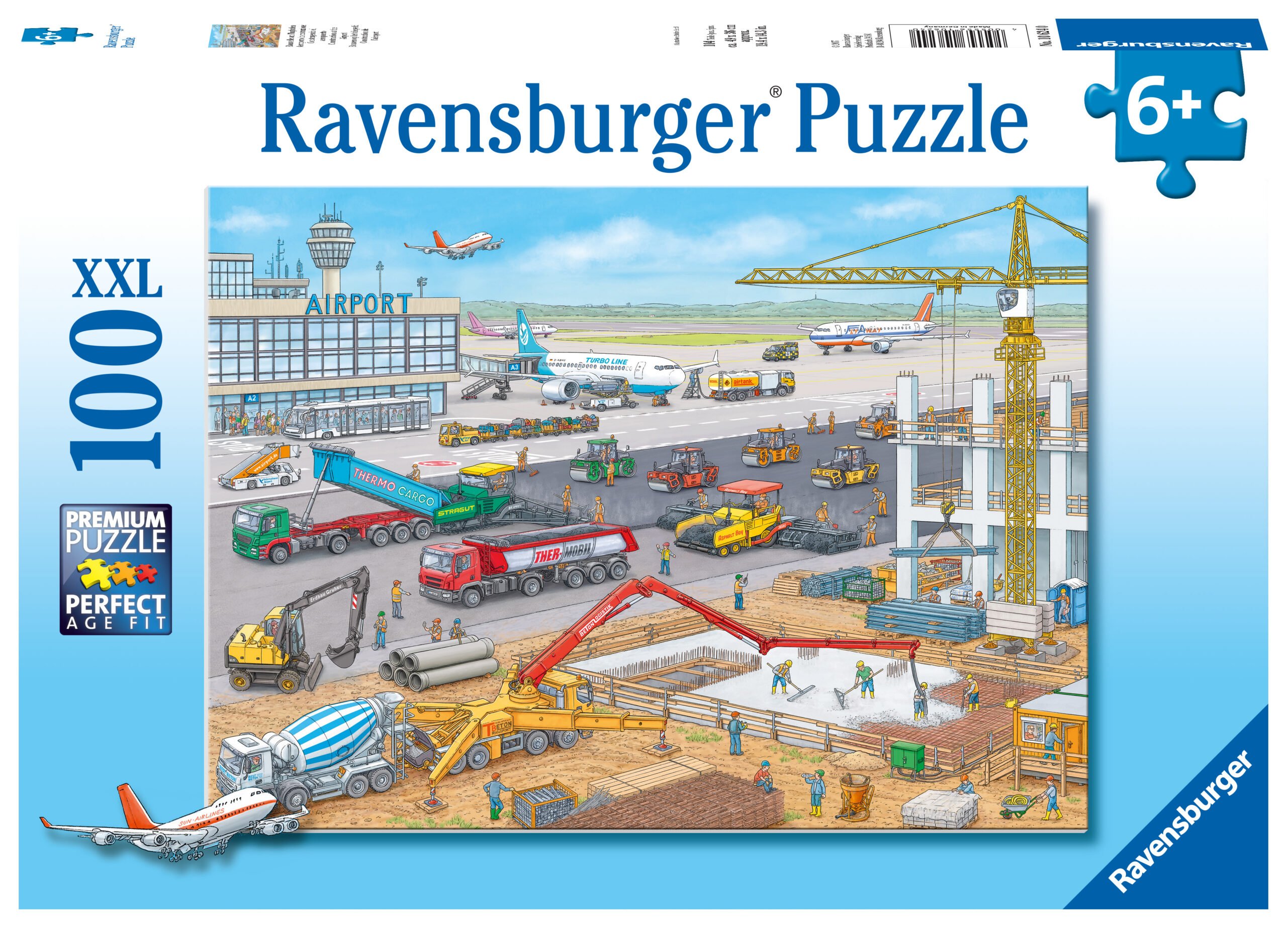 Ravensburger pusle 100 tk  Ehitusplats lennujaamas Paatidest laevadeni