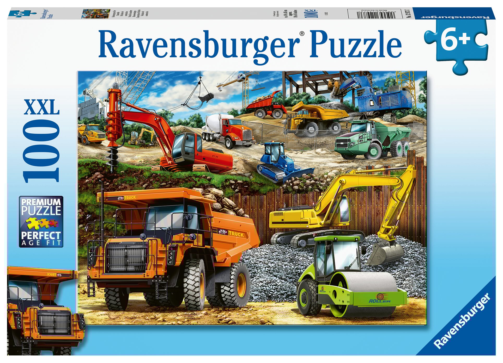 Ravensburger pusle 100 tk Ehitusmasinad Paatidest laevadeni