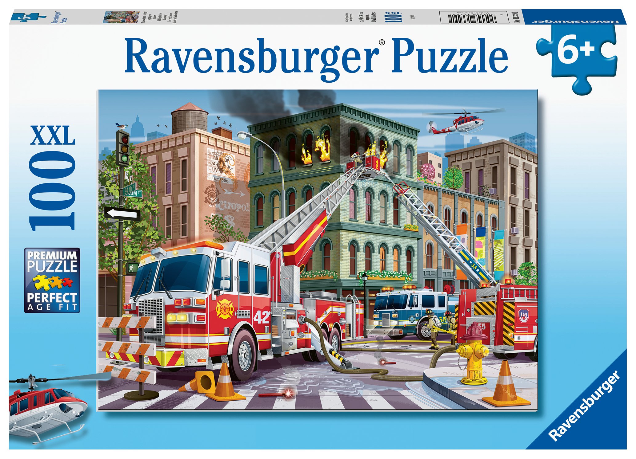 Ravensburger pusle 100 tk Tuletõrjeautod Paatidest laevadeni
