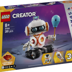 Lapsed saavad selle LEGO Creator 3-ühes Kosmoseroboti mängukomplektiga kosmosesse lennata ja roboti kosmosekoeraks või kosmoseraketiks ümber ehitada.